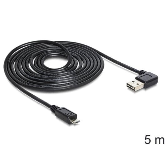 Cable USB 2.0 DeLOCK 5 m con conector USB-A y Micro-USB B