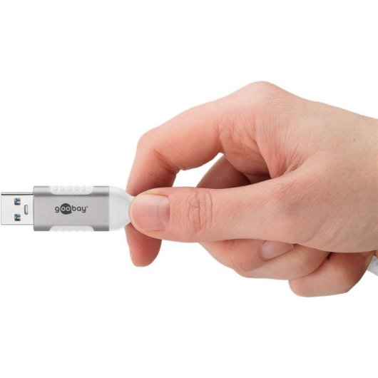 Cable réseau Goobay 74163 10 m Cat6 USB-A vers RJ-45 F/UTP Blanc