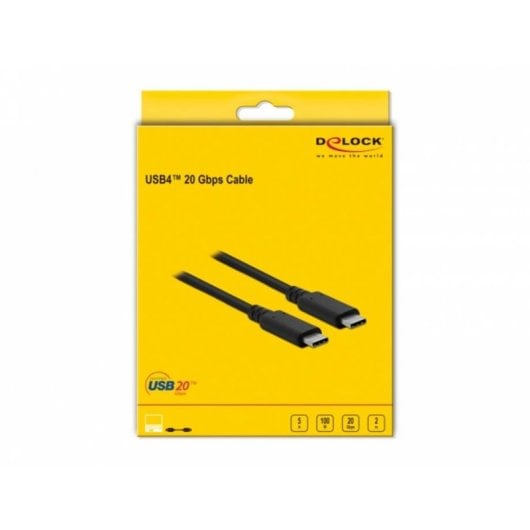 Kabel USB4 Delock 20 Gbps 2 m USB-C zu USB-C Schwarz