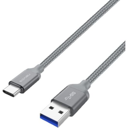 USB-Kabel Nevox 1480 2 m USB A auf USB C USB 3.2 Gen 2 Grau