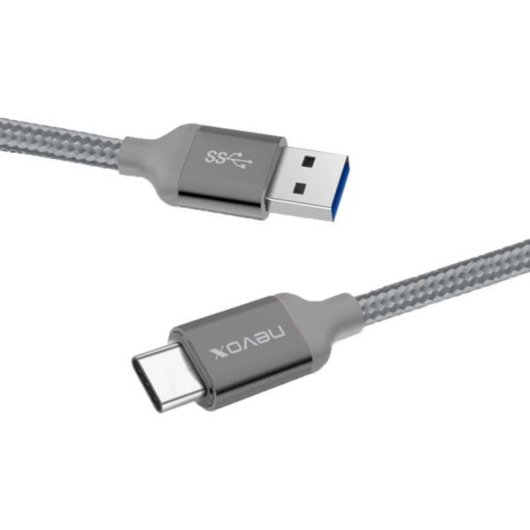 USB-Kabel Nevox 1480 2 m USB A auf USB C USB 3.2 Gen 2 Grau