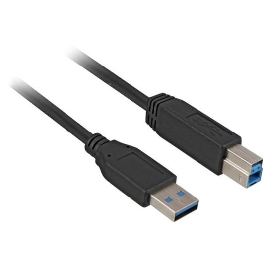 Cabo USB Sharkoon 3 m USB 3.2 Gen 1 USB-A a USB-B Preto