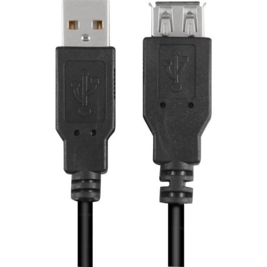 Cable alargador USB Sharkoon 1 m USB 2.0 USB A Negro
