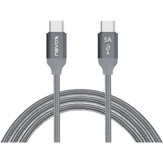 Câble USB Nevox 1654 2 m USB-C vers USB-C 2.0 Gris Argent