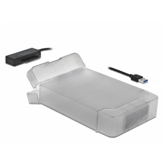 Convertidor DeLOCK 64086 USB Tipo A a SATA 6 Gbit/s Transparente
