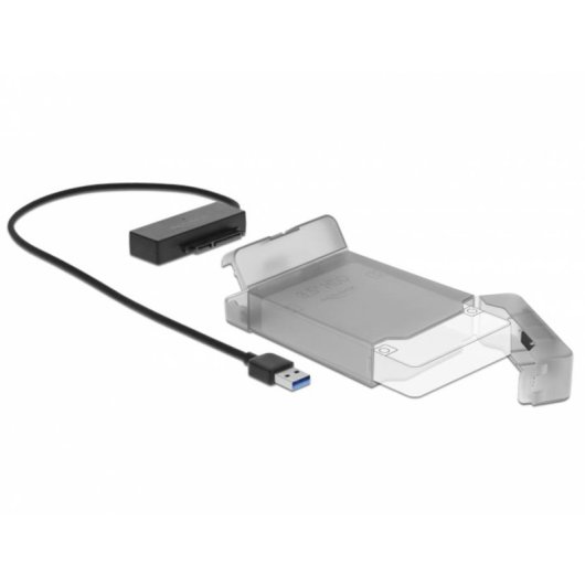 Convertidor DeLOCK 64086 USB Tipo A a SATA 6 Gbit/s Transparente