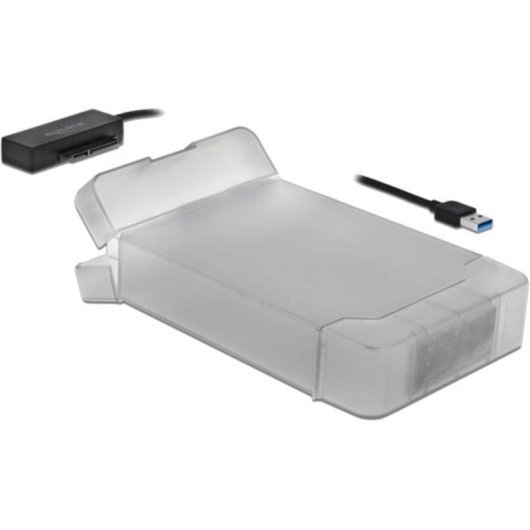 Convertidor DeLOCK 64086 USB Tipo A a SATA 6 Gbit/s Transparente