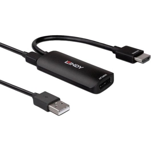 Adaptador de vídeo Lindy 38327 HDMI para DisplayPort 157 cm Preto