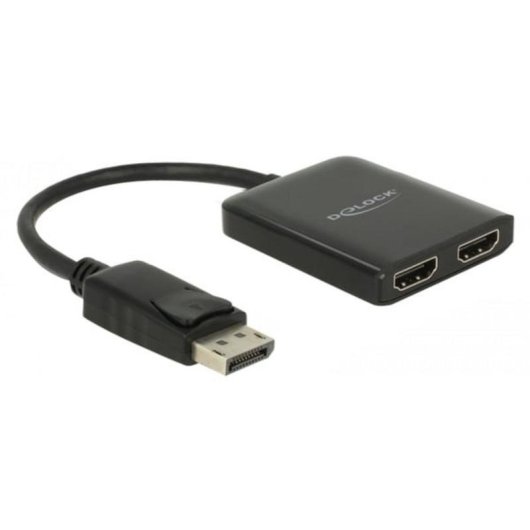 Divisor DisplayPort 1.4 DeLOCK 1 x DisplayPort para 2 x HDMI MST