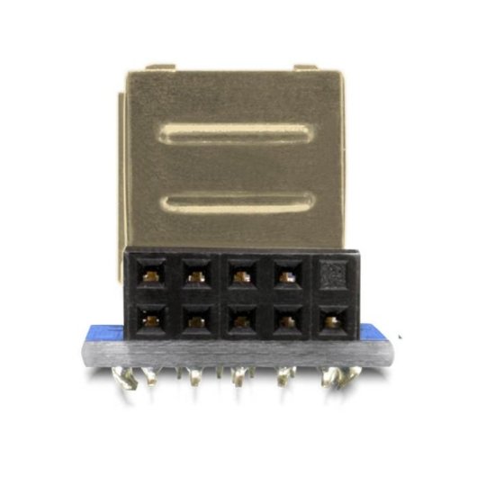 Adaptador DeLOCK 1 x 9-pin 2.54 mm a 2 x USB 2.0-A Negro, Azul, Plata