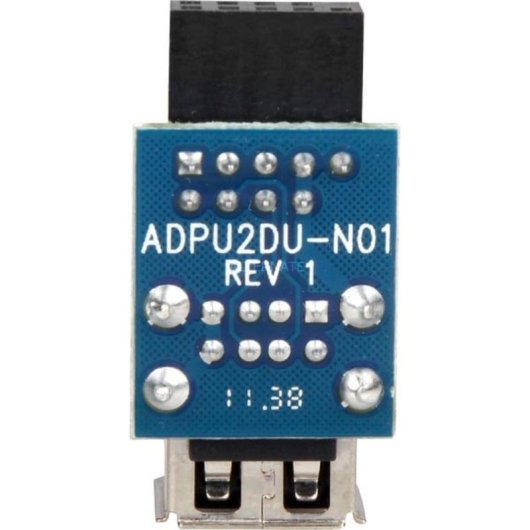 Adaptador DeLOCK 1 x 9-pin 2.54 mm a 2 x USB 2.0-A Negro, Azul, Plata