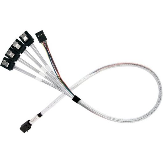 Cabo Adaptador SilverStone CPS05-RE 0,6 m SFF-8643 para 4x SATA 7 pinos
