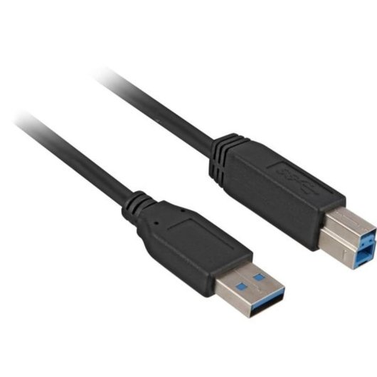 Cable USB 5 m Sharkoon USB 3.2 Gen 1 USB-A à USB-B Noir