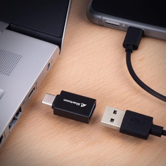 Adattatore USB-C Sharkoon OfficePal USB 3.2 Gen 1 Nero