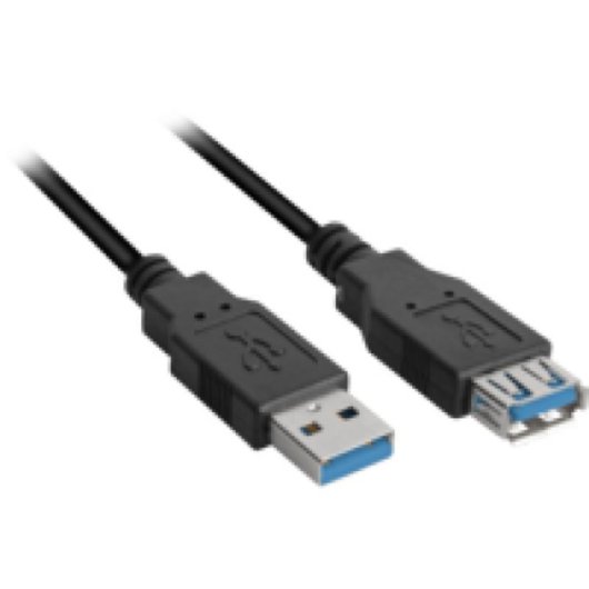 Cabo de extensão USB Sharkoon 2 m USB 3.2 Gen 1 Preto