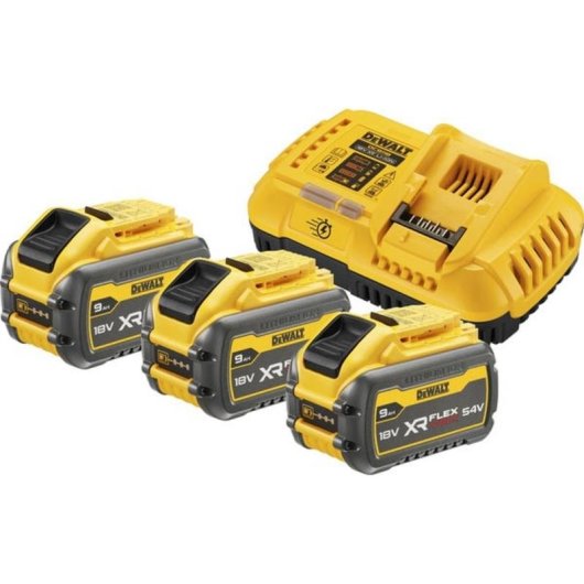 Ladegerät und Akkus Set DeWALT DCB118X3-QW 54 V 9 Ah