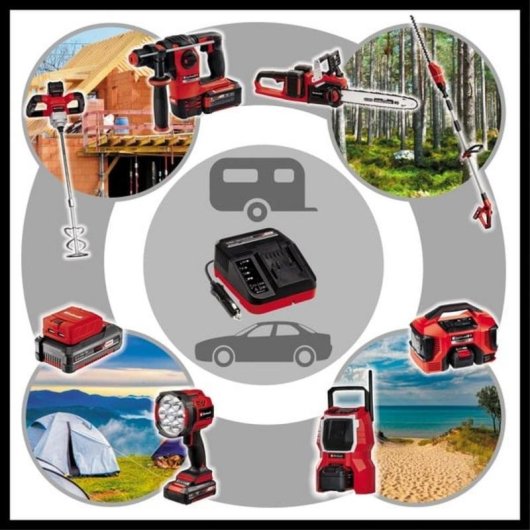 Cargador de coche Einhell Power X-Car 3A para baterías Power X-Change