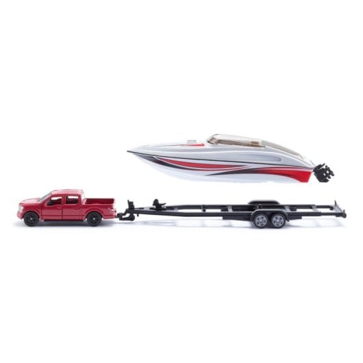 Set de modèles à échelle Siku Ford F150 avec bateau, 1:50, pré-assemblé