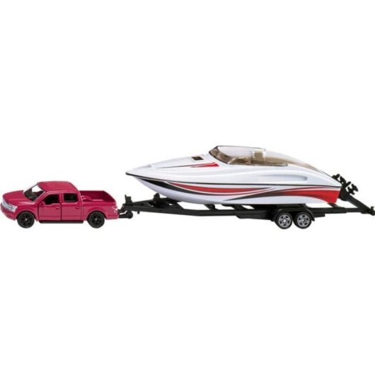 Set de modèles à échelle Siku Ford F150 avec bateau, 1:50, pré-assemblé