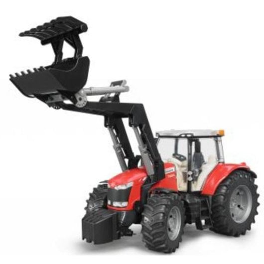 Veículo de brinquedo BRUDER Massey Ferguson 7624 com carregador frontal 1:16