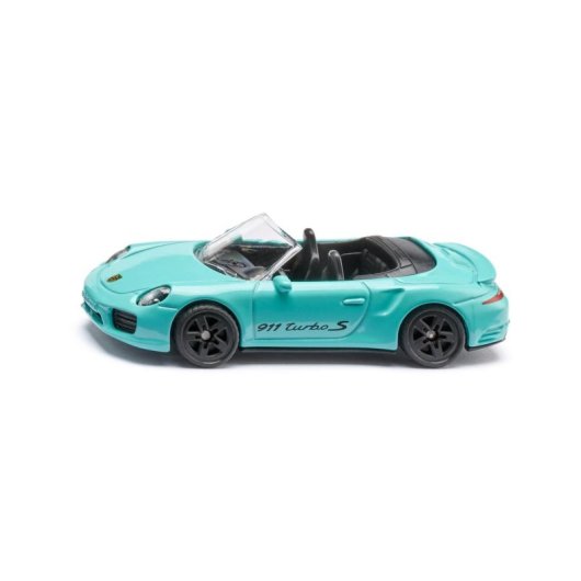 Voiture de construction SIKU Porsche 911 Turbo S Cabriolet turquoise/noir
