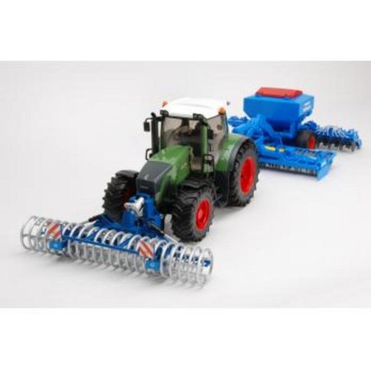 Coche de construcción BRUDER 02222 a escala 1:16 azul y plateado