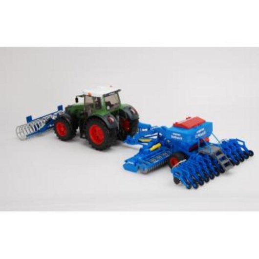 Coche de construcción BRUDER 02222 a escala 1:16 azul y plateado