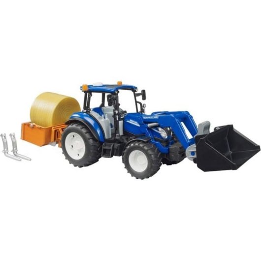 Tractor BRUDER Holland T5.120 1:16 ABS Negro/Azul