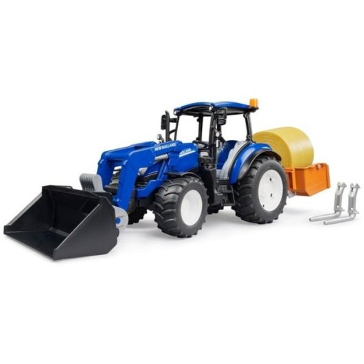 Tractor BRUDER Holland T5.120 1:16 ABS Negro/Azul