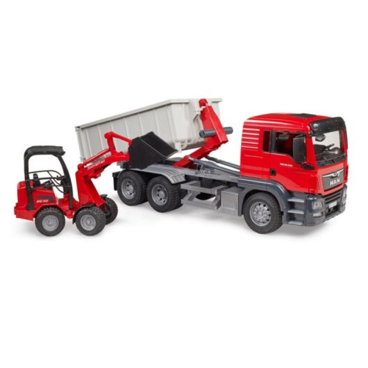 Set de pistas y camión BRUDER MAN TGS, escala 1:16, plástico multicolor