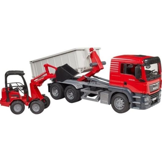 Set de pistas y camión BRUDER MAN TGS, escala 1:16, plástico multicolor