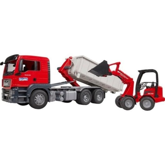 Set de pistas y camión BRUDER MAN TGS, escala 1:16, plástico multicolor
