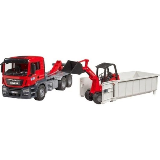 Set de pistas y camión BRUDER MAN TGS, escala 1:16, plástico multicolor