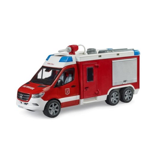 Camión de bomberos Mercedes Benz Sprinter BRUDER 1:16 con sonido e iluminación