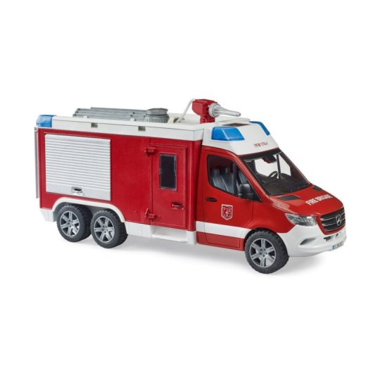 Camión de bomberos Mercedes Benz Sprinter BRUDER 1:16 con sonido e iluminación