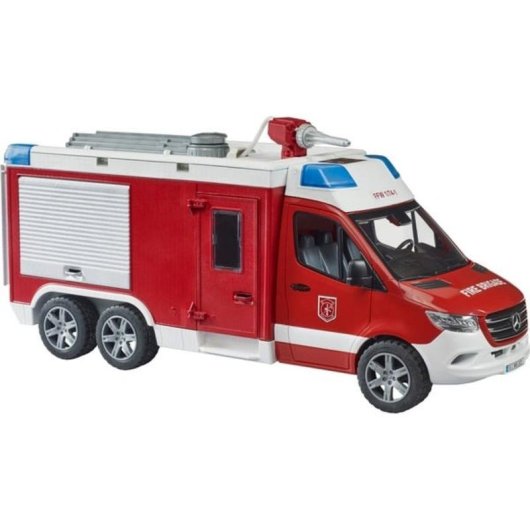 Camión de bomberos Mercedes Benz Sprinter BRUDER 1:16 con sonido e iluminación