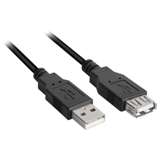 Cabo USB Sharkoon 0,5 m USB 2.0 Preto