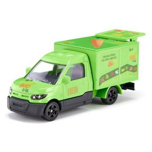 Maqueta de escúter Siku Streetscooter Organic Fresh Delivery Service 1:50
