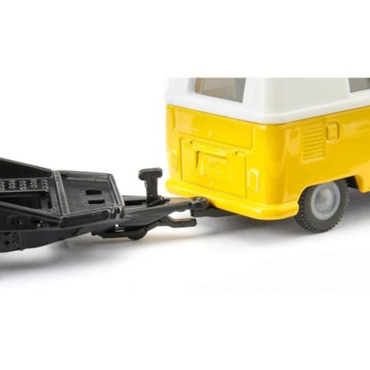 Set de modèles à l'échelle SIKU VW T1 avec remorque et VW Beetle 1:50