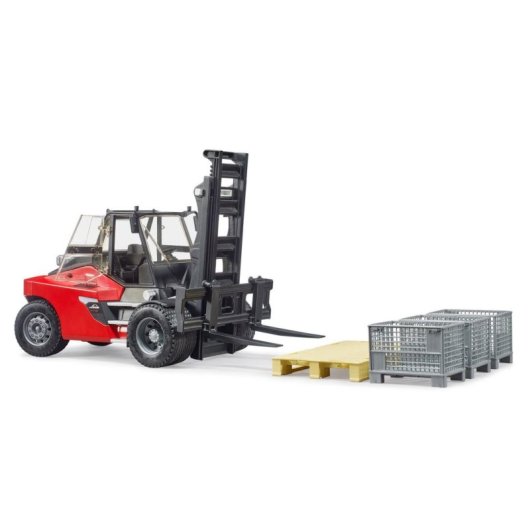 Carretilla elevatrice BRUDER Linde HT160 1:16 ABS Nero/Rosso