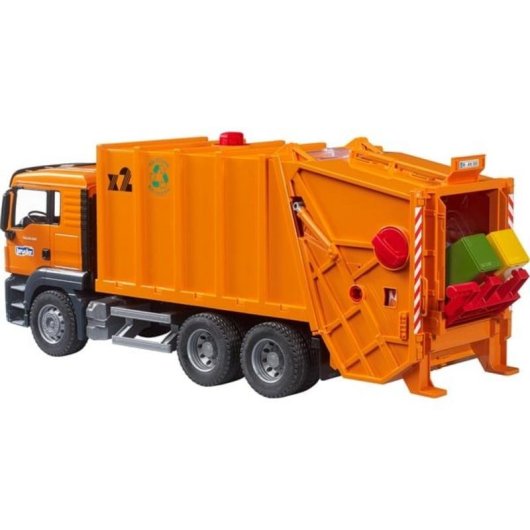 Camión de la basura BRUDER MAN TGS 1:16 Plástico Negro y Naranja