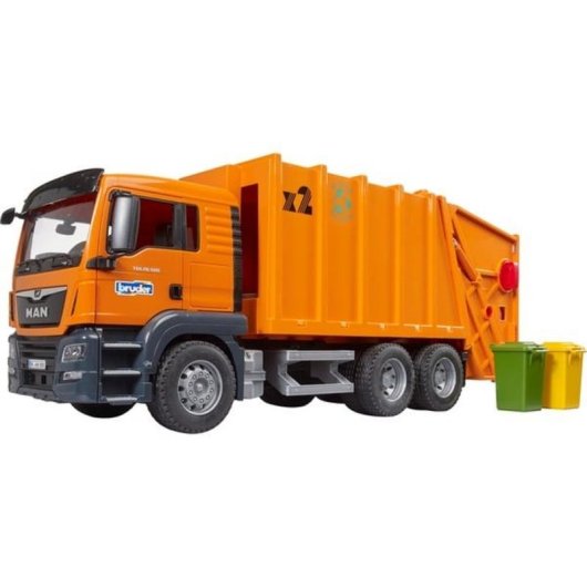 Camión de la basura BRUDER MAN TGS 1:16 Plástico Negro y Naranja