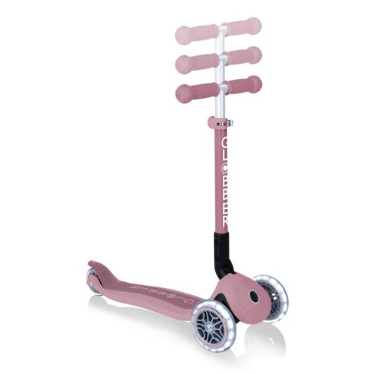 Patinete infantil Globber Junior plegable 3 ruedas luces Berry 50 kg