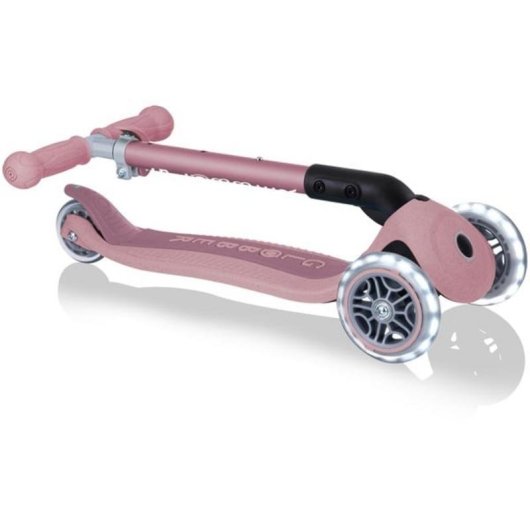 Patinete infantil Globber Junior plegable 3 ruedas luces Berry 50 kg