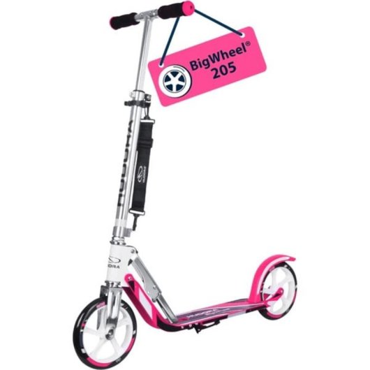 Scooter HUDORA Big Wheel 205 2 ruedas Poliuretano Plegable Rosa neón