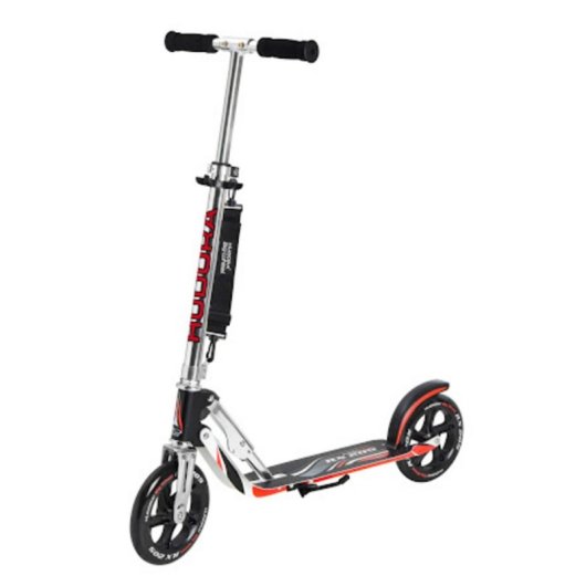 Trottinette HUDORA Big Wheel RX 205 roues 205 mm frein pied Noir Rouge
