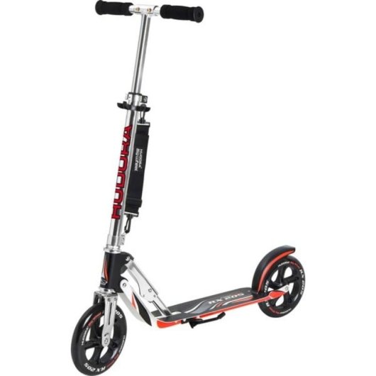 Trottinette HUDORA Big Wheel RX 205 roues 205 mm frein pied Noir Rouge