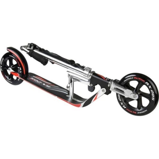 Trottinette HUDORA Big Wheel RX 205 roues 205 mm frein pied Noir Rouge