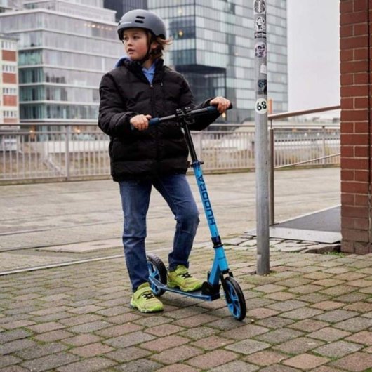 Patinete HUDORA Up 200 Classic 200 mm ruedas freno pie plegable cian