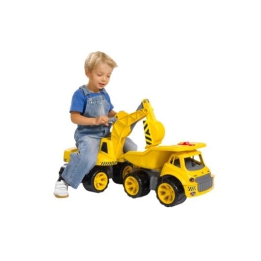 Veículo de brinquedo BIG amarelo/cinza para crianças pequenas